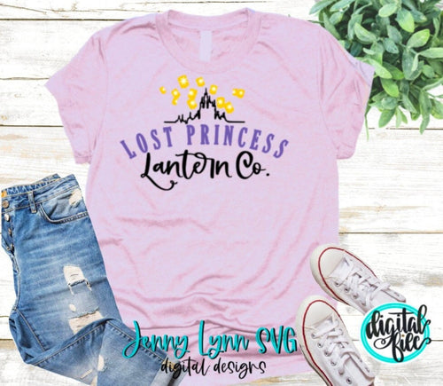 The Lost Princess Lantern Co. SVG Tangled Digital File Cut File Silhouette Cricut Sublimation PNG for svg Rapunzel Lanterns