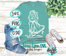 Load image into Gallery viewer, Little Mermaid SVG Ariel and Eric You’re the One Valentines Cricut Cut file DisneySVG Silhouette Princess Download DXF Sublimation PNG

