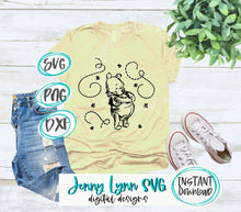 Load image into Gallery viewer, Winnie the Pooh SVG PNG Dxf Sketched  Pooh Sketched Silhouette Cricut Cut File Winnie the Pooh Iron On Sublimation Disneyland dxf png svg
