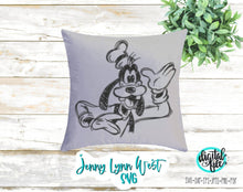 Load image into Gallery viewer, Goofy Sketch SVG  Goofy Classic Sketched Disneyland Print Iron on DisneySVG Shirt Cricut Cut File svg PNG dxf Vintage Goofy Sketch
