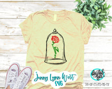 Load image into Gallery viewer, Beauty and the Beast Rose SVG Enchanted Rose SVG Sublimation Cricut Screen print Cut file  Iron On Svg Png DXF Digital File
