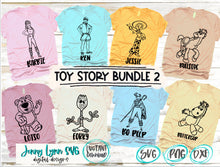 Load image into Gallery viewer, Toy Story Bundle 2 SVG Barbie Jessie Bullseye Bo Peep Toy Story svg  Download Family DisneySVG Shirts  DXF PNG sublimation  Cricut svg
