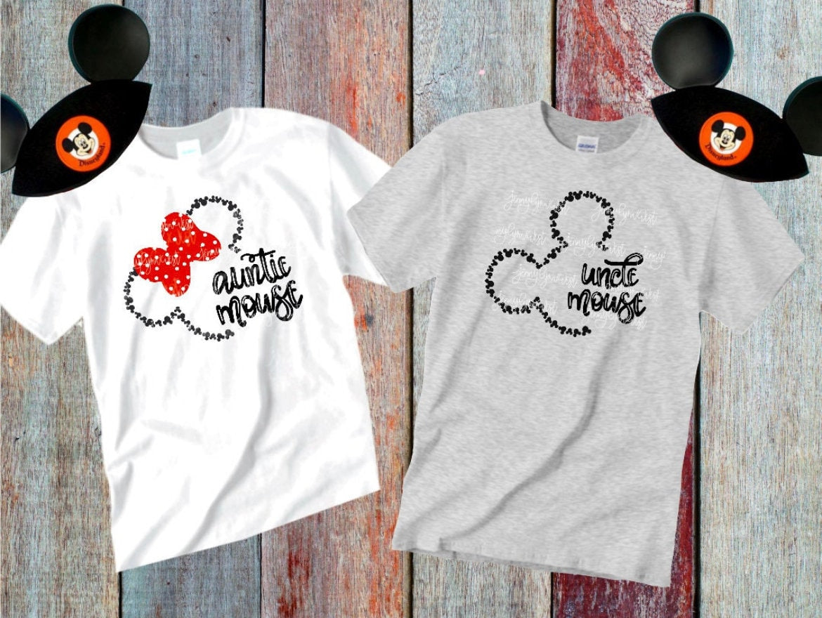 Auntie Mouse Uncle Mouse Family Shirts SVG Family Shirts Disneyland Park SVG Digital Disneyworld Download DisneySVG Digital Cricut Cut File